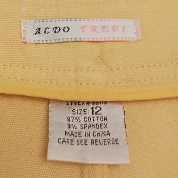 Aldo Trevi Women's Yellow Skirt Skort Sz 12 - Picture 4 of 9
